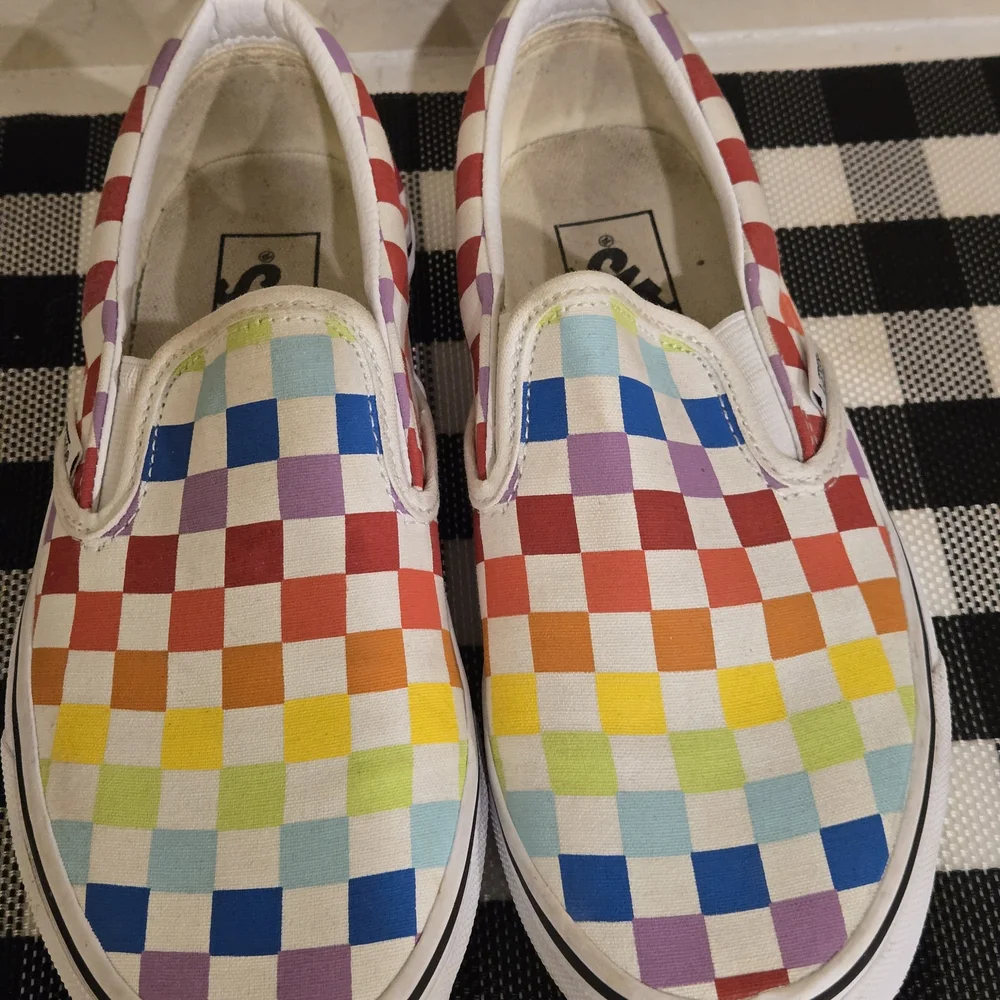 Vans Multicolor Checkered Slip-On Flats - Picture 2 of 5